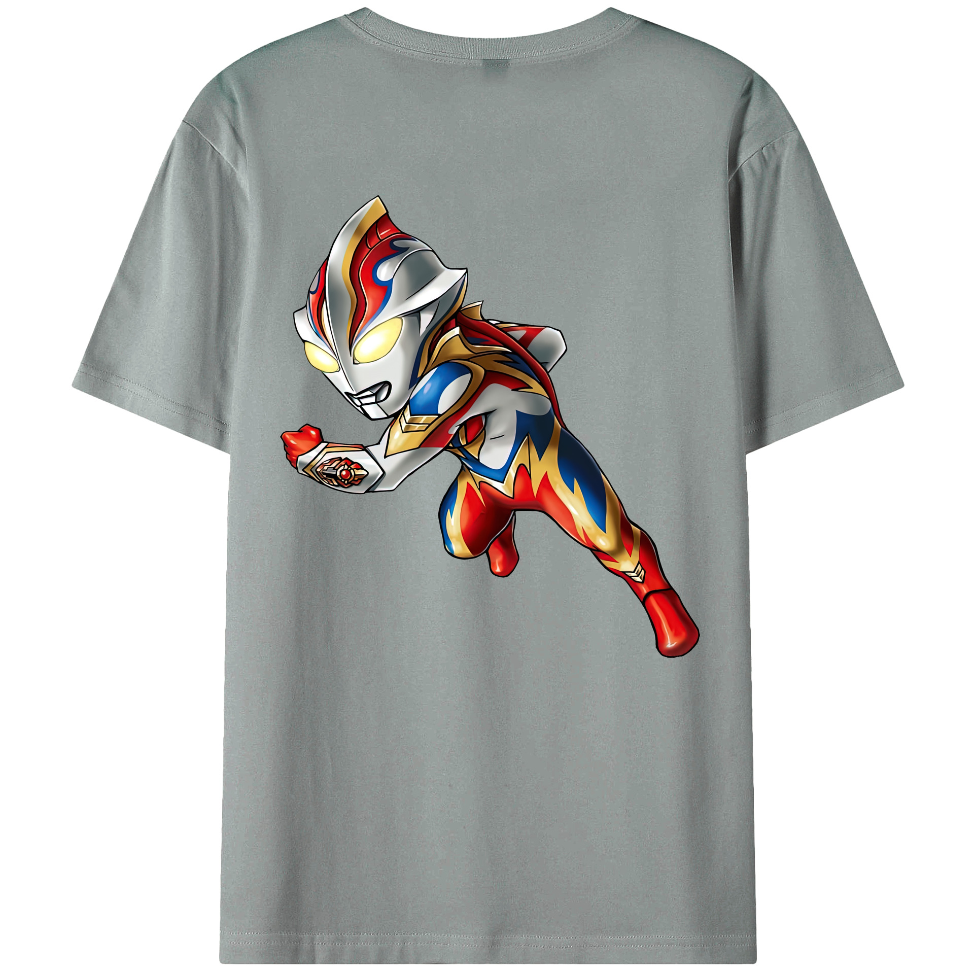 （画像用） ウルトラマン Ultraman 綿100％ メンズ半袖Tシャツ（バックプリント） 通気性